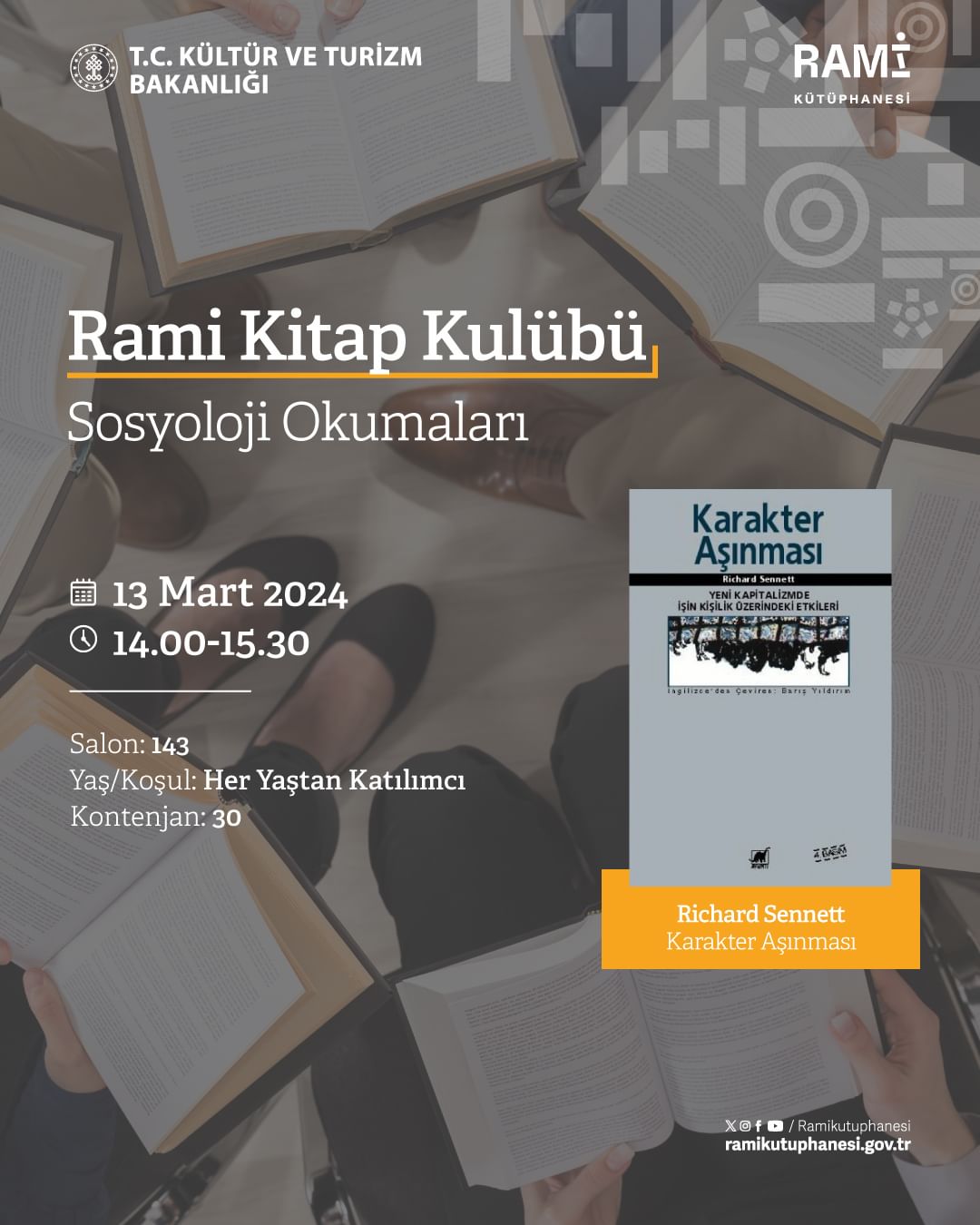 Rami Kütüphanesi - Rami Kitap Kulübü: "Karakter Aşınması" Kitap Sohbeti